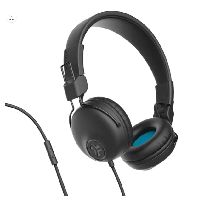 JLab Studio Wired On-Ear Foldable Headphones with Built in Microphone (BB)