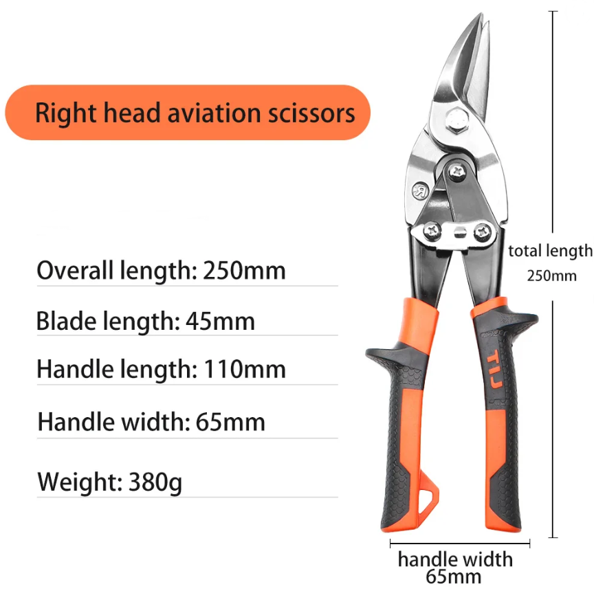 Multi-Directional Aviation Scissors Shears Tin Snips Metal Sheet Cutting Snip Cutter Industrial Professional Hand Tools