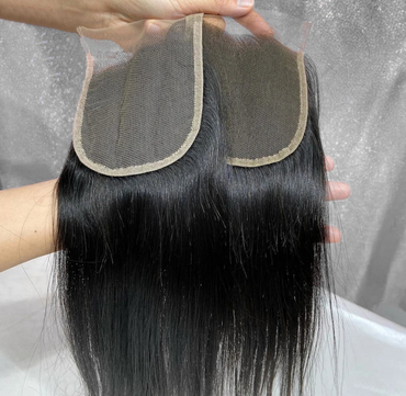 4X4 Lace Closure Peruvian Straight 100% Human Hair 4 By 4 Natural Color Remy Hair Brown Swiss Lace 8-22 inches