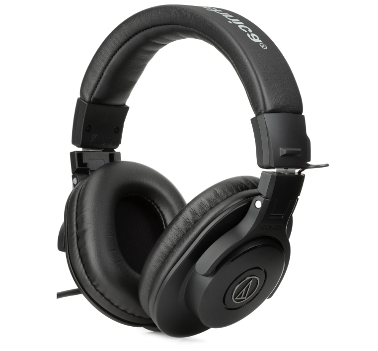 Audio-Technica ATH-M30x Wired On-Ear Headphones with Adjustable Headband and Foldable Design (BB)