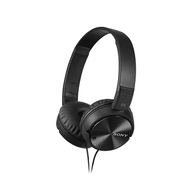 Sony Noise-Canceling Wired On-Ear Headphones with Built in Microphone MDRZX110NC (BB)