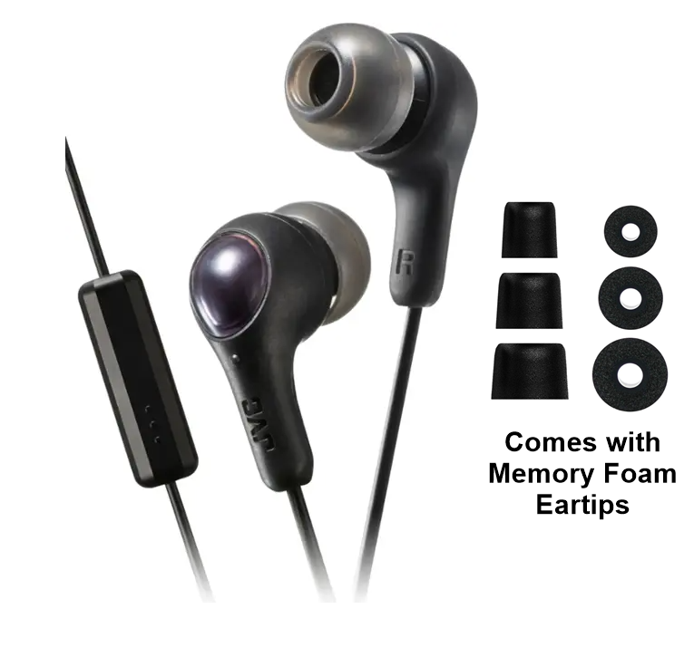 JVC Gumy Plus In Ear Wired Earphones Headphones with Microphone and Remote (BB)
