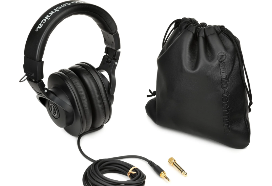Audio-Technica ATH-M30x Wired On-Ear Headphones with Adjustable Headband and Foldable Design (BB)