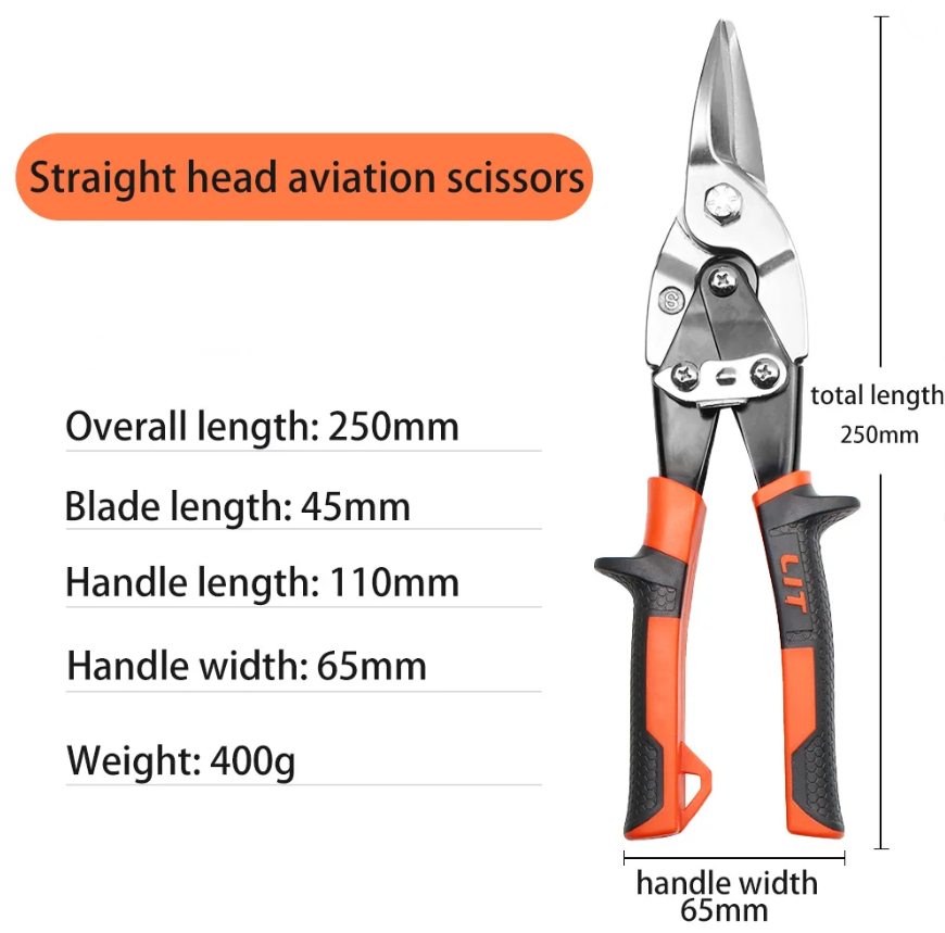 Multi-Directional Aviation Scissors Shears Tin Snips Metal Sheet Cutting Snip Cutter Industrial Professional Hand Tools