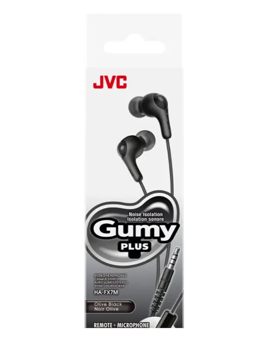 JVC Gumy Plus In Ear Wired Earphones Headphones with Microphone and Remote (BB)