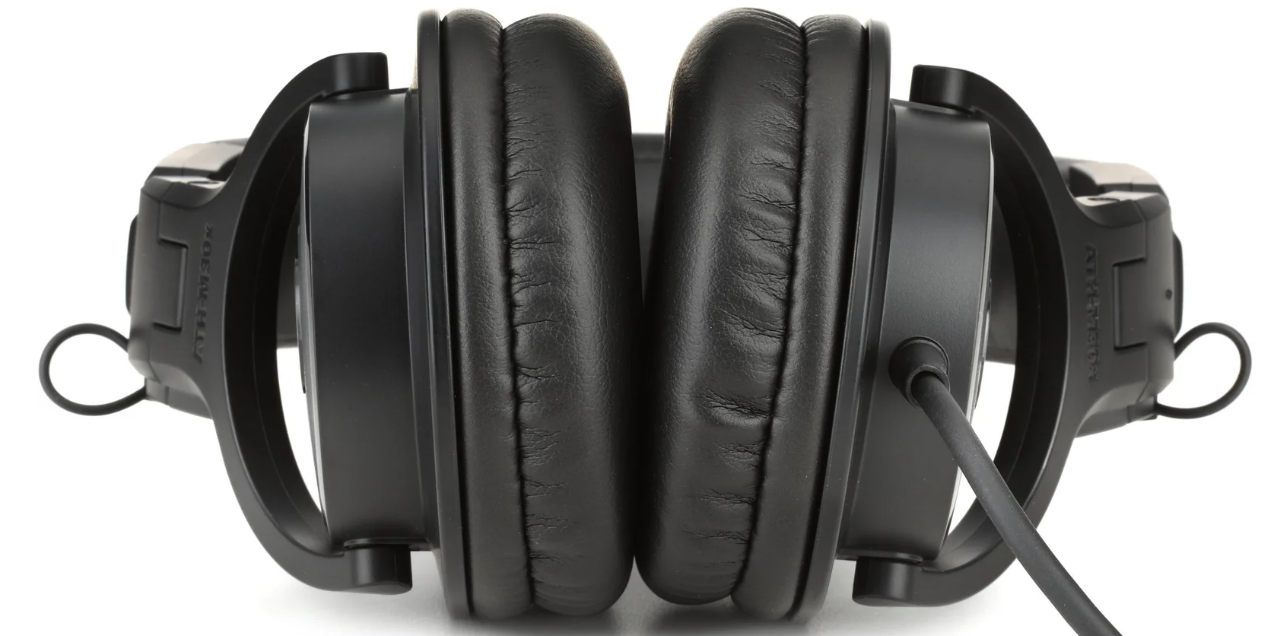Audio-Technica ATH-M30x Wired On-Ear Headphones with Adjustable Headband and Foldable Design (BB)