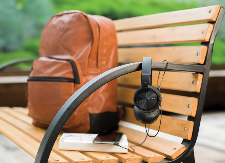 Sony Noise-Canceling Wired On-Ear Headphones with Built in Microphone MDRZX110NC (BB)