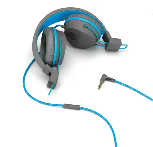 JLab JBuddies Studio On-Ear Kids Wired Headphones with Built in Microphone (BB)