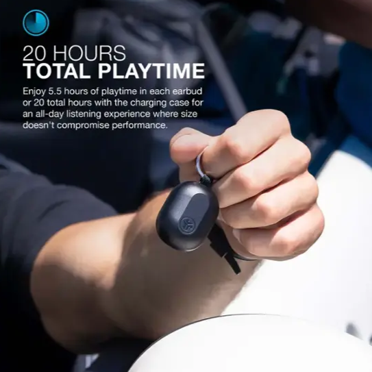 JLab JBuds Mini True Wireless In Ear Earbuds Water Resistant Earphones (BB)