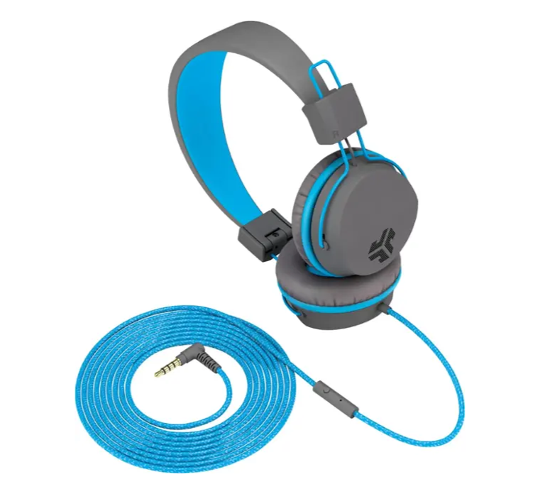 JLab JBuddies Studio On-Ear Kids Wired Headphones with Built in Microphone (BB)