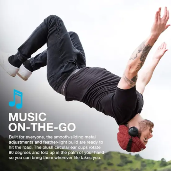 JLab Studio Wireless On-Ear Bluetooth Headphones with Mic (BB)