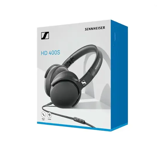 Sennheiser HD 400S Wired Over-the-Ear Headphones with Built in Mic and Foldable Design (BB)