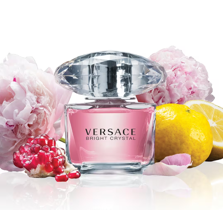 Versace Bright Crystal Eau de Toilette Spray for Women 3.0 oz / 90ml - Fresh Floral Fruity Perfume