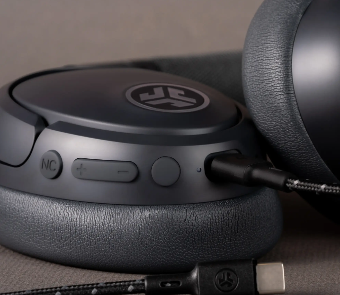 JLab JBuds Lux ANC Active Noice Canceling Headphones with Microphone and Foldable Design (BB)