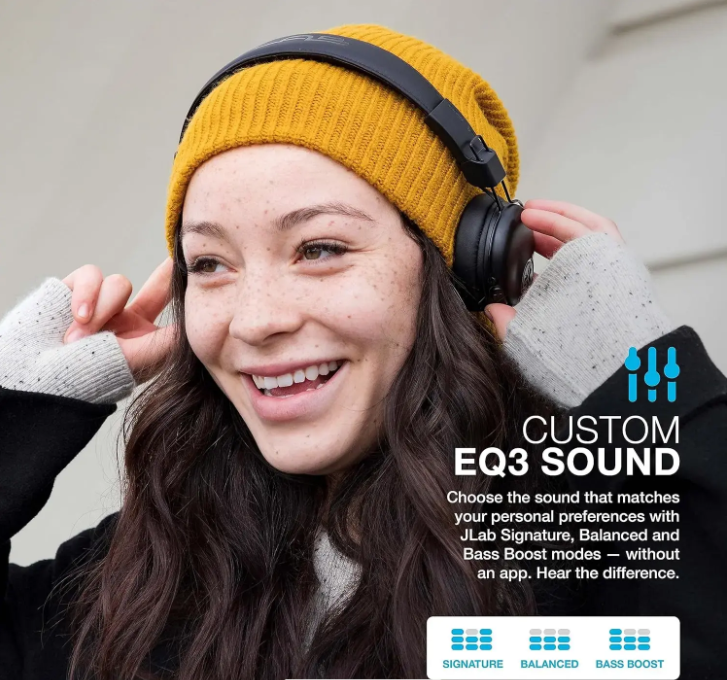 JLab Studio Wireless On-Ear Bluetooth Headphones with Mic (BB)