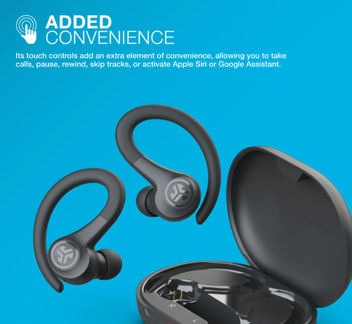 JLab Go Air Sport True Wireless Earbuds Earhook Style Earphones (BB)