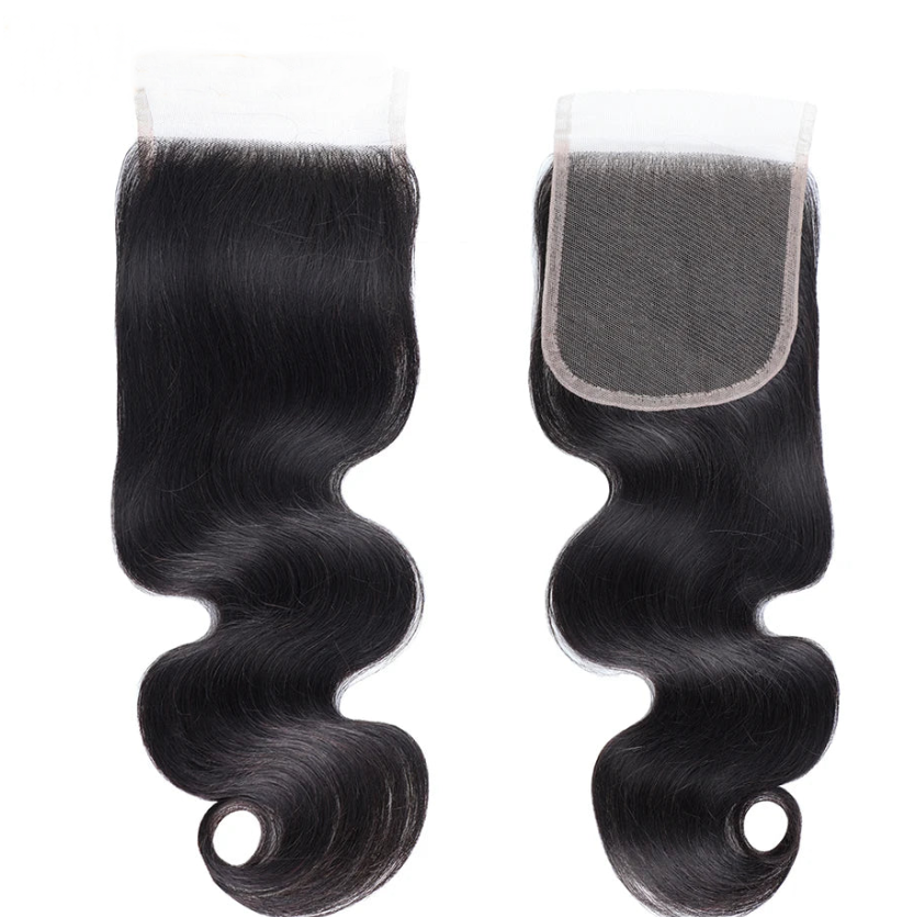 Pre Plucked Swiss 4x4 Lace Closure 13x4 Frontal Transparent Brazilian Human Hair Straight Body Wave Can Be Bleached