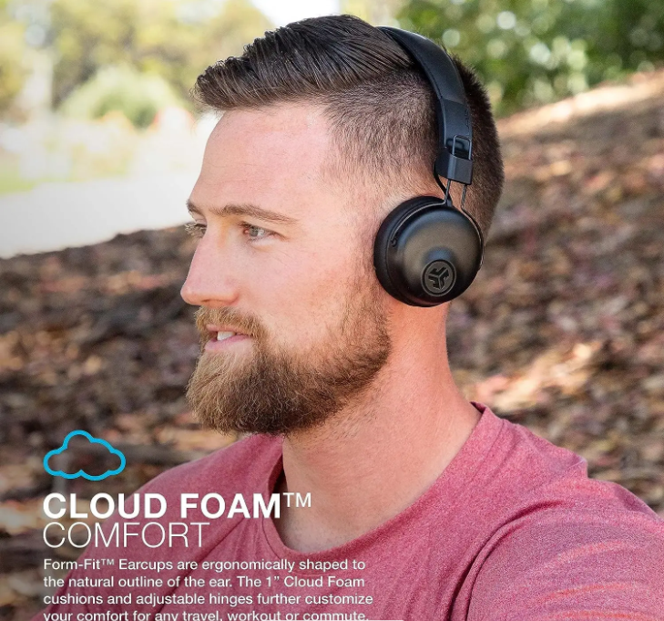 JLab Studio Wireless On-Ear Bluetooth Headphones with Mic (BB)