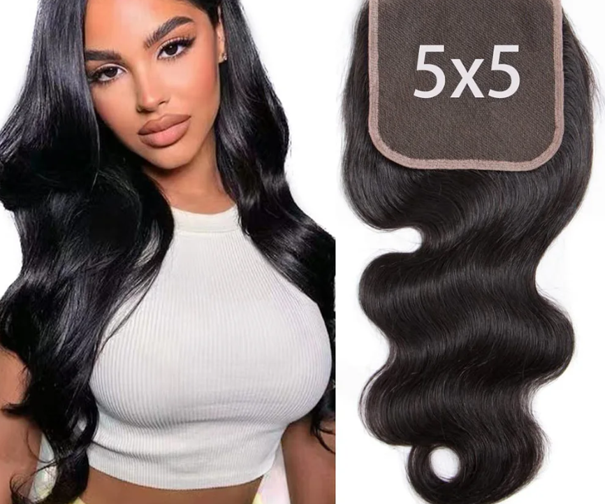 13x4 Lace Frontal 4x4 Closure Body Wave 4x4 Brazilian Remy Hair Pre Plucked 100% Human Hair