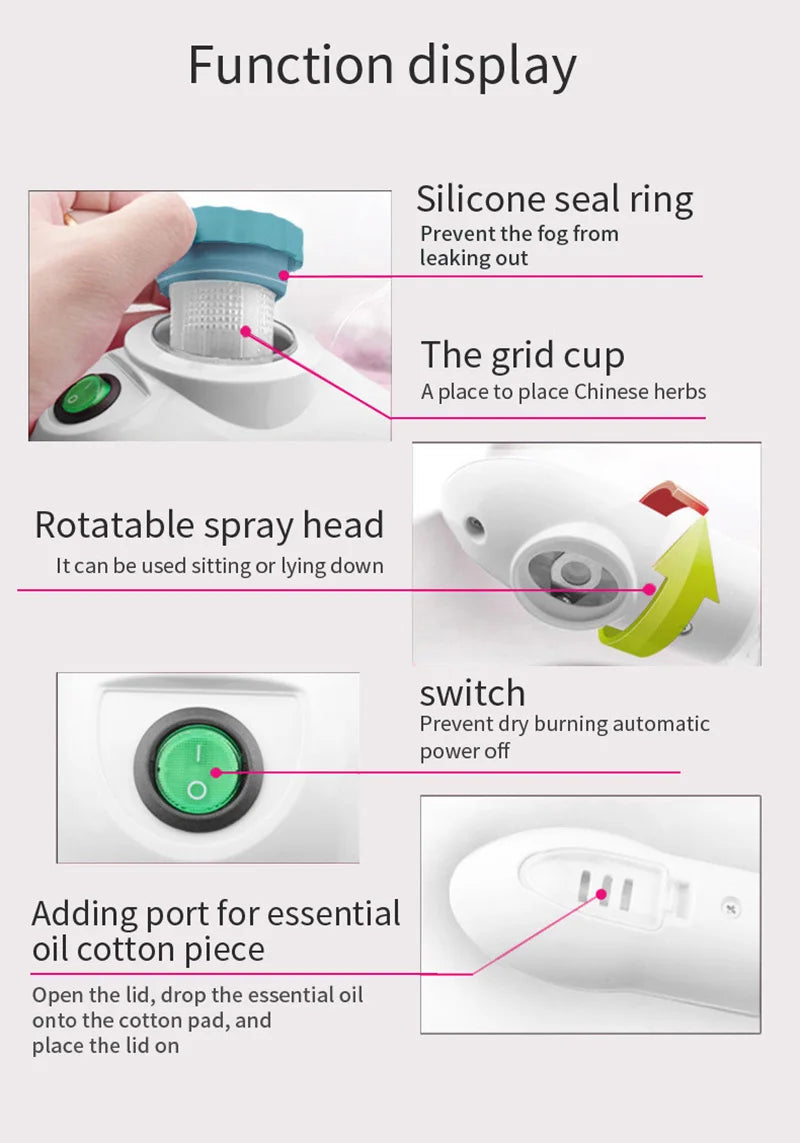 Salon Style Home Spa Warm Mist Facial Steamer Humidifier for Deep Cleaning Vaporizer Sprayer Skin Care