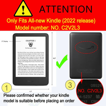 Magnetic Smart Fabric Case for Amazon Kindle 11 2022 2024 Released C2V2L3 6 Inch Cover Protector