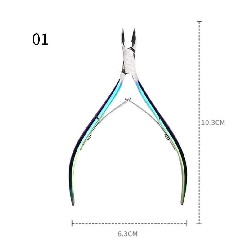 Stainless Steel Nail Care Tools Cuticle Pusher Clippers Scraper Dead Skin Remover for Pedicure Manicure Nail Art Cleaner