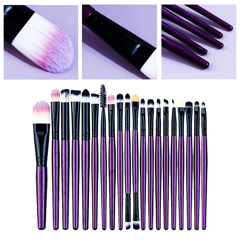 Makeup Brushes Set 20pcs Eyeliner Blending Makeup Brushes for Cheeks Eyes Cosmetic Foundation