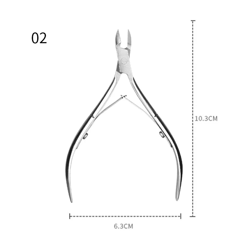 Stainless Steel Nail Care Tools Cuticle Pusher Clippers Scraper Dead Skin Remover for Pedicure Manicure Nail Art Cleaner