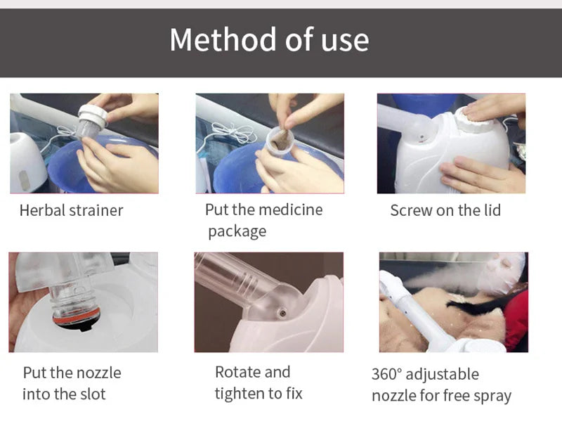 Salon Style Home Spa Warm Mist Facial Steamer Humidifier for Deep Cleaning Vaporizer Sprayer Skin Care