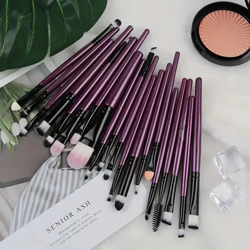 Makeup Brushes Set 20pcs Eyeliner Blending Makeup Brushes for Cheeks Eyes Cosmetic Foundation
