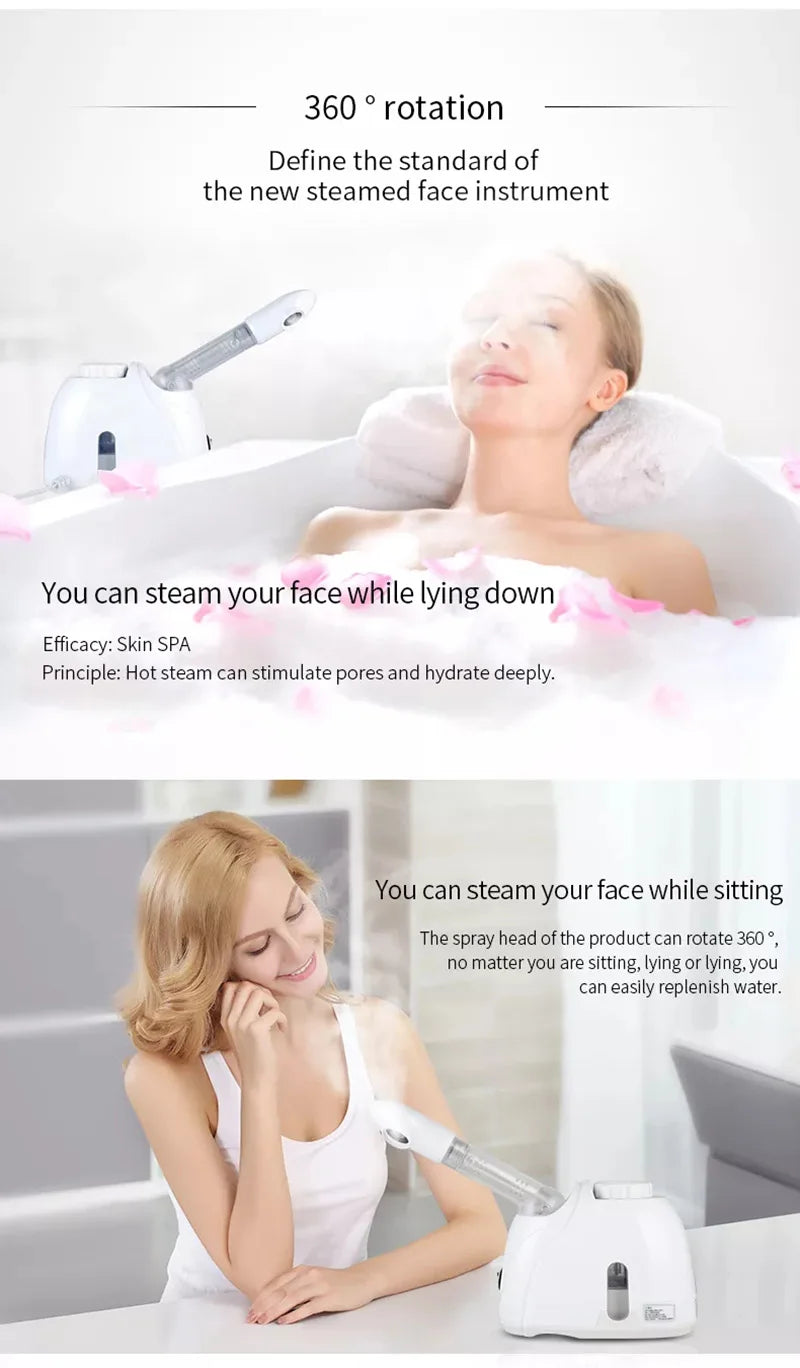 Salon Style Home Spa Warm Mist Facial Steamer Humidifier for Deep Cleaning Vaporizer Sprayer Skin Care