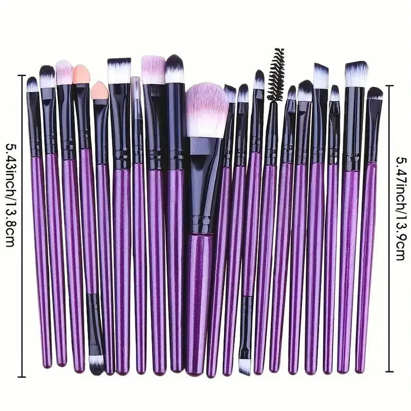 Makeup Brushes Set 20pcs Eyeliner Blending Makeup Brushes for Cheeks Eyes Cosmetic Foundation