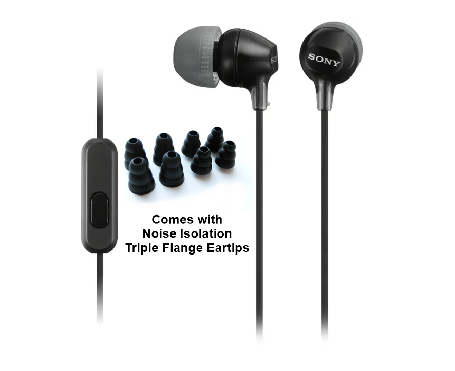 Sony Earphones Wired Earbud Headphones SP-MDREX14 (BB)