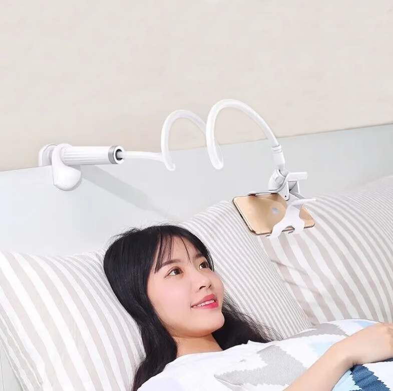 Flexible 70cm Mobile Phone Holder Stand for Apple iPhone Samsung and Universal Brands 360 Degrees Portable Clip for Bed Desk Bracket Mount Stand