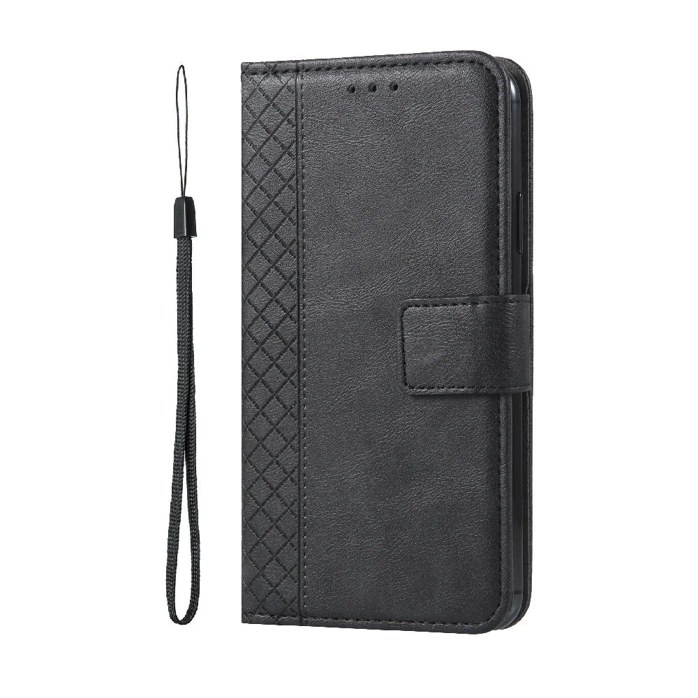Deluxe Leather Wallet Phone Case for Panasonic P110 P101 P100 P95 P90 P85 Nxt P55 Max P9 P99 Eluga U3 A3 Pro A4 I7 Ray 810 800 610 Stand Function Protective Cover