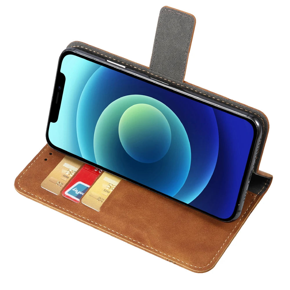 Deluxe Leather Wallet Phone Case for Microsoft Lumia 950 XL 650 640 550 535 540 430 Multiple Card Slots Stand Function Protective Cover