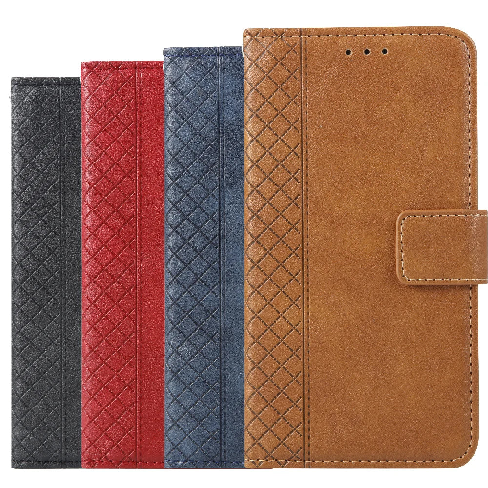 Deluxe Leather Wallet Phone Case for Panasonic P110 P101 P100 P95 P90 P85 Nxt P55 Max P9 P99 Eluga U3 A3 Pro A4 I7 Ray 810 800 610 Stand Function Protective Cover