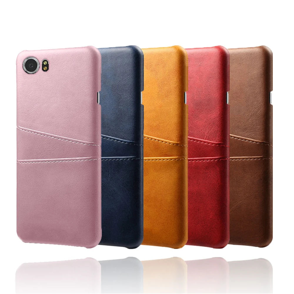 Elegant Leather Phone Case For BlackBerry Keyone Card Slots Phone Protective Shockproof Cover