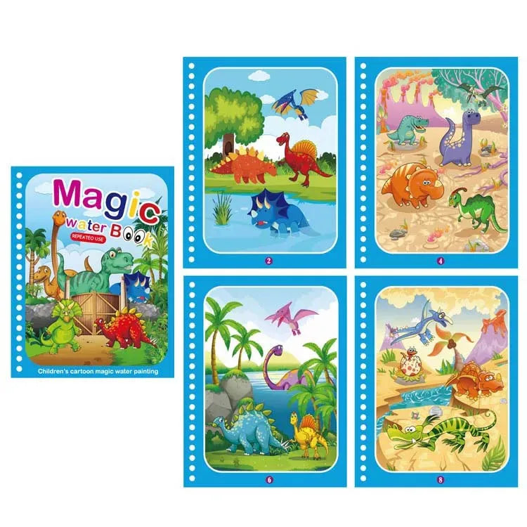 Reusable Magic Water Drawing Coloring Book for Kids Sensory Early Education Children Birthday Gift Repeated Use Toy