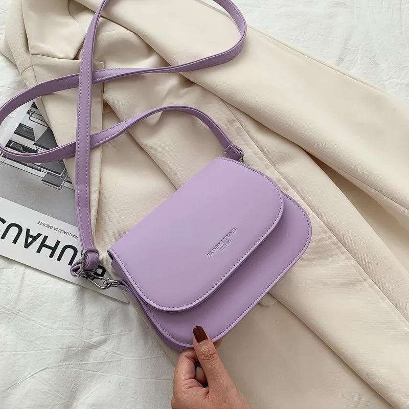 Elegant Women's Saddle Pillow Style Crossbody Leather Handbag Purse Small Shoulder Messenger Bag