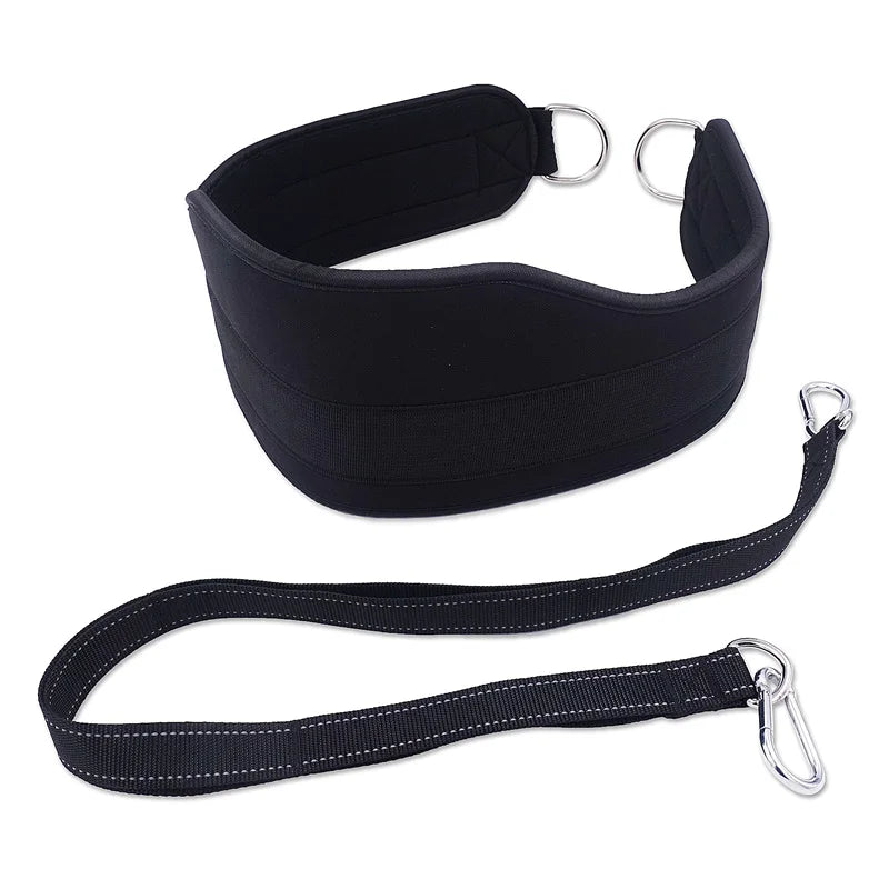 Heavy Duty Fitness Dips Weight Lifting Belt with Chain Strap Wide Thick Neoprene Padded for Pull Ups Squat Bodybuilding Workouts