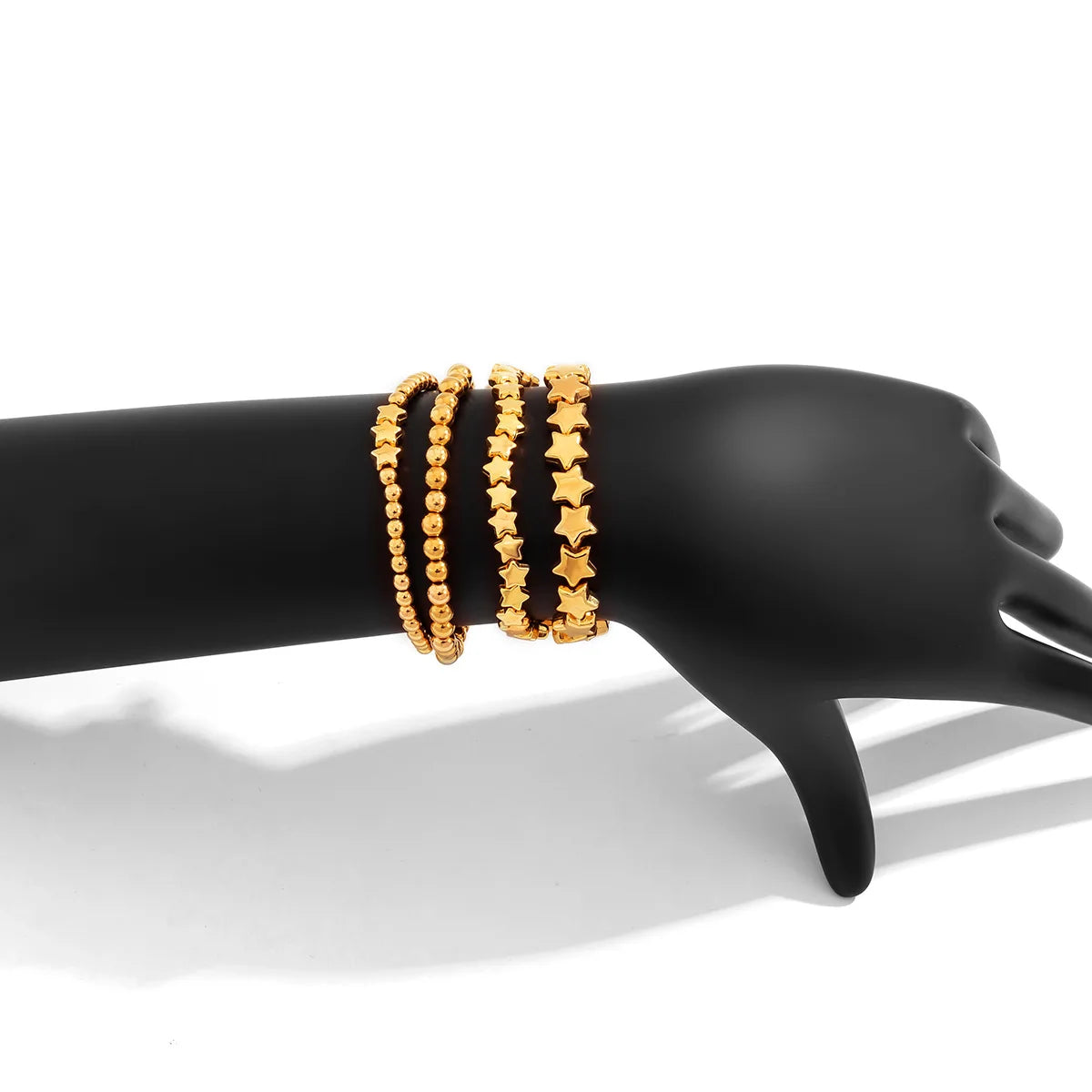 Minimalist Star Beads Bracelets for Women Girls Gold Silver Color Metal Bracelets Charm Fashion Jewelry
