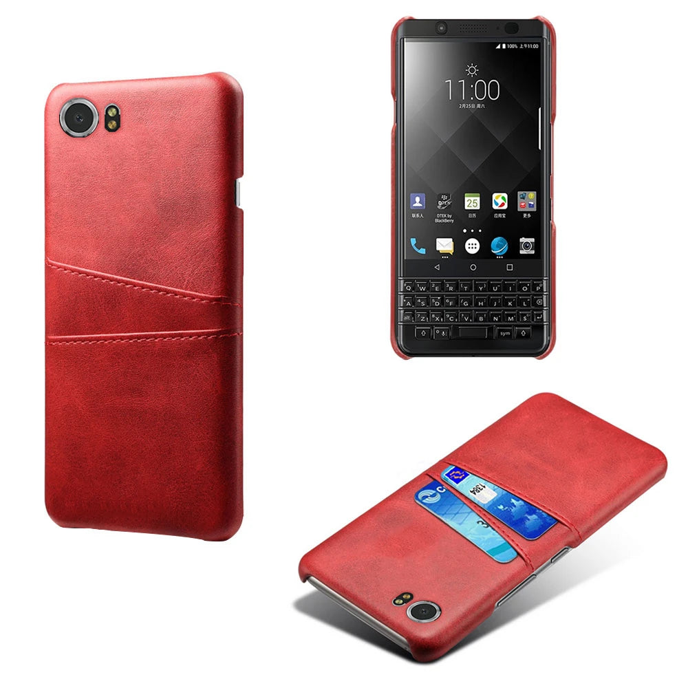 Elegant Leather Phone Case For BlackBerry Keyone Card Slots Phone Protective Shockproof Cover