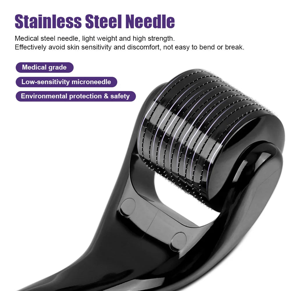 Beard Growth Derma Roller for Men Nourishing Beard Anti Hair Loss Microneedle Roller Hair Growth Enhancer