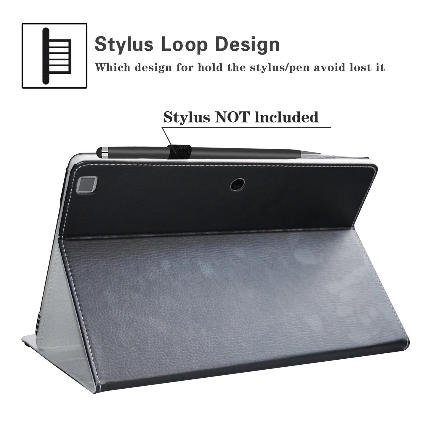 Luxury Folding Stand Case for Dell Latitude 7200 2-in-1 12.3" Tablet Protective Cover with Elastic Closure