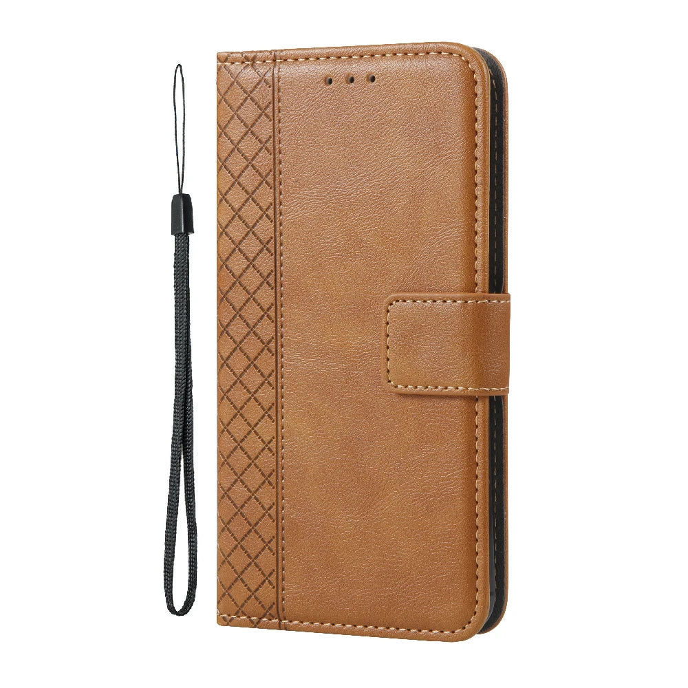 Deluxe Leather Wallet Phone Case for Panasonic P110 P101 P100 P95 P90 P85 Nxt P55 Max P9 P99 Eluga U3 A3 Pro A4 I7 Ray 810 800 610 Stand Function Protective Cover