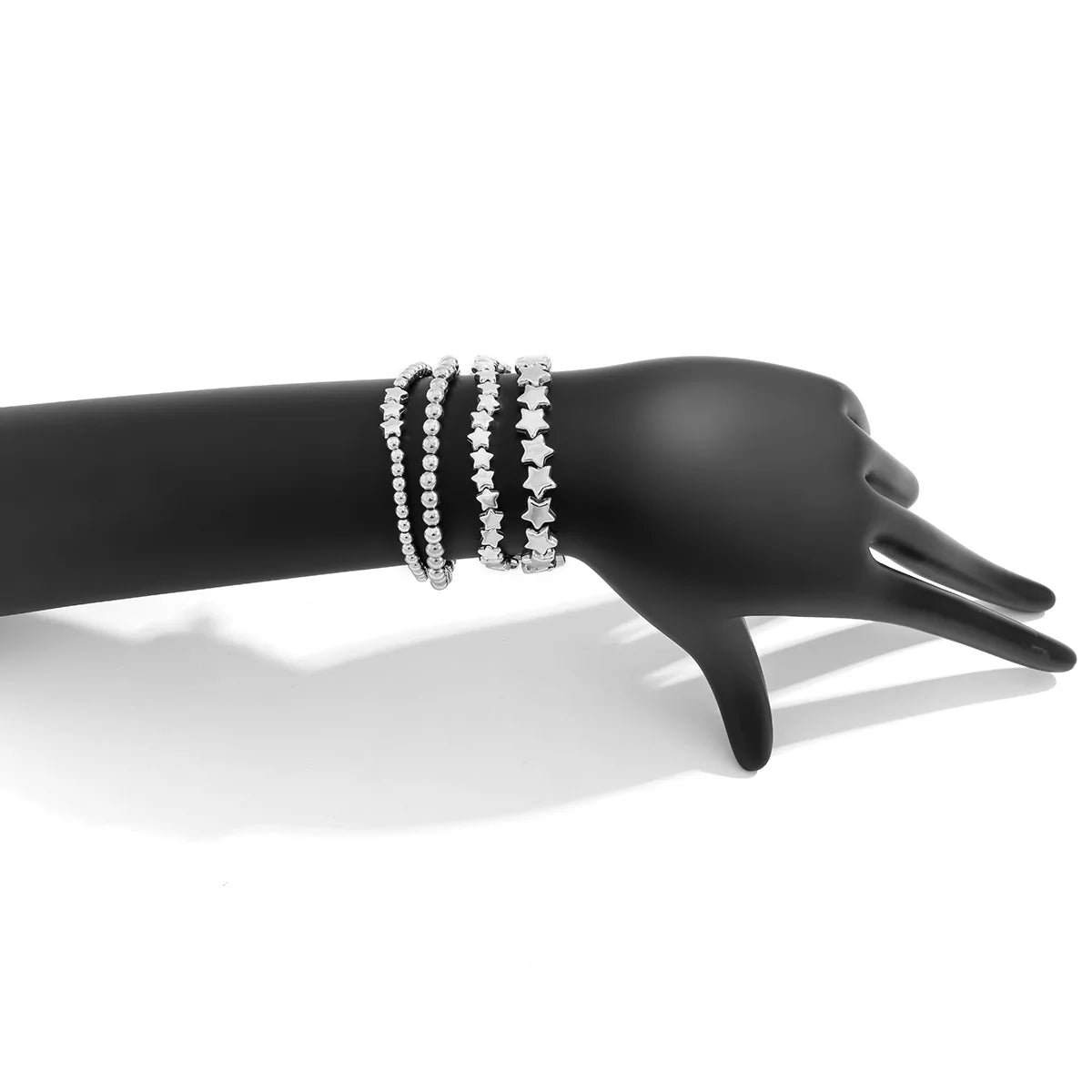 Minimalist Star Beads Bracelets for Women Girls Gold Silver Color Metal Bracelets Charm Fashion Jewelry