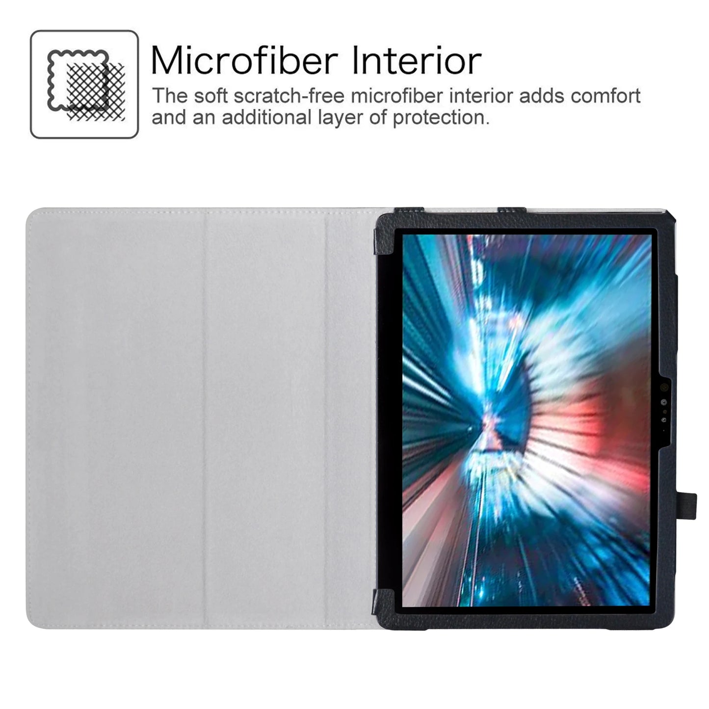 Luxury Folding Stand Case for Dell Latitude 7200 2-in-1 12.3" Tablet Protective Cover with Elastic Closure