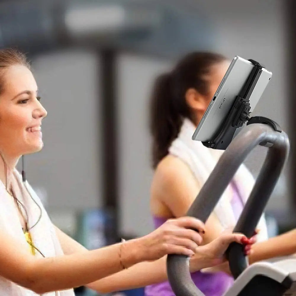 Treadmill Bike Tablet Holder Stand Mount for 4-11 inch Devices Indoor Gym Handlebar Bracket