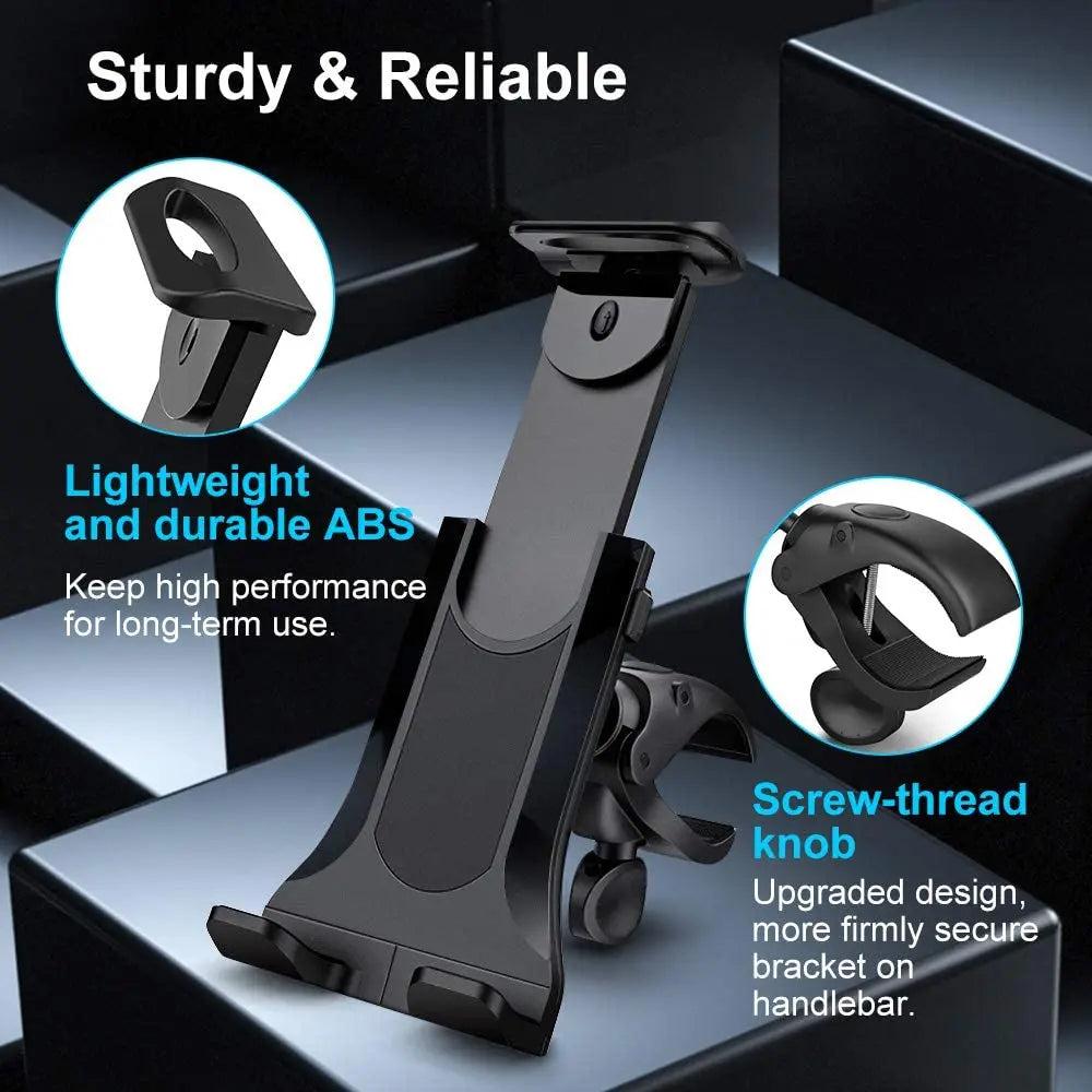 Treadmill Bike Tablet Holder Stand Mount for 4-11 inch Devices Indoor Gym Handlebar Bracket